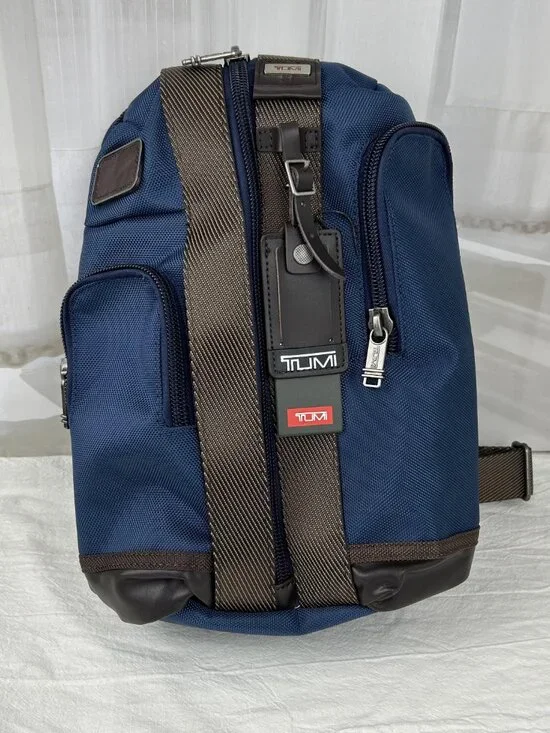 NEW Tumi Alpha Bravo Monterey Sling Shoulder Bag Navy Blue - Picture 1 of 12